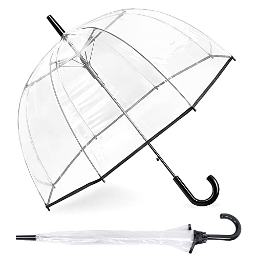 Roniare Clear Bubble Umbrellas For Rain Large Windproof Dome Umbrella For Weddings,Prom, Graduation And Outdoor Events For Men And Women,Clear #TOP3