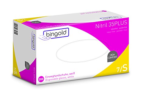 Preisvergleich Produktbild Einmalhandschuhe Nitril 35PLUS, weiß, 10x200 Stück