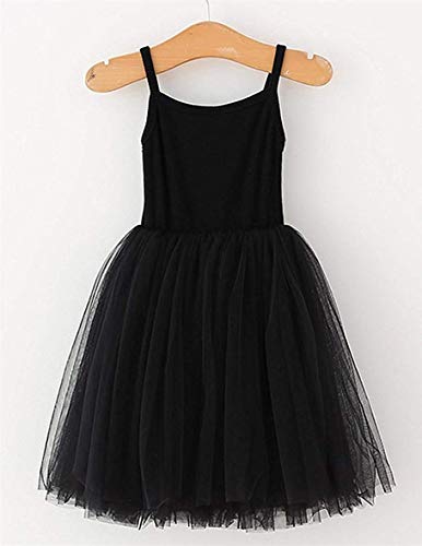 Btgixsf Baby Girls Tutu Dress Toddler Sleeveless Tulle Dress Princess Infant Party Dresses 1580 Black 5T #TOP3