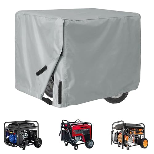 Generator Cover for Generac PowerPact 7kW 2013-2026, Heavy Duty Water Resistant Generator Storage Cover, Portable Generator Cover with Wind Guard Design, Outdoor Storage, B Grey