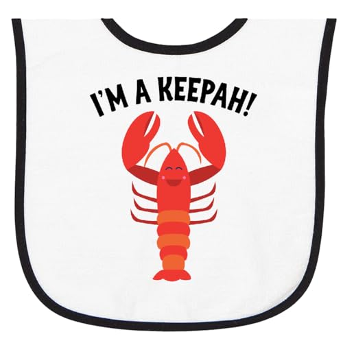 inktastic Lobster Funny Im a Keepah Baby Terry Cloth Bib