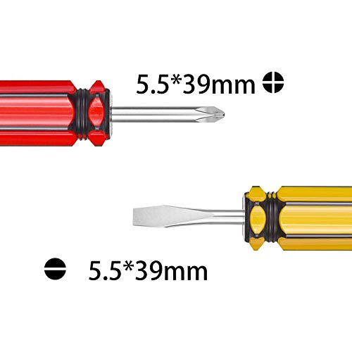 Buspoll Short Screwdriver Set Two-Color Small Handle Stubby Screwdriver Phillips Screwdriver And Flat Head Screwdriver #TOP5