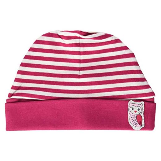 Salt & Pepper Hat Cosy Friends Stripe Boina, Cranberry, 43Centimeters para Bebés