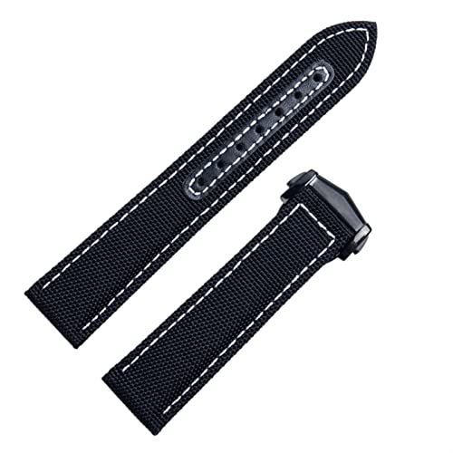 Bracelet montre Omega Aqua Terra 22mm en toile nylon résistant et cuir Agate