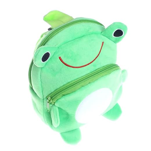MBVBN Frog Backpack Mini Frog Backpack Plush Frog Bag Frog Plushie Frog Backpack for Kids (Green)