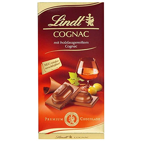 Tableta Lindt Cognac Relleno Licor 100 Gr