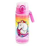 Botella de agua para niños de 520 ml, varios diseños coloridos, la pintura nunca se desvanece.
