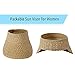 Straw Visor Hat for Women - Wide Brim Sun Hat, Golf Visor, Fashionable Sun Visor, Brown Mix