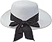 Scala Women's Paper Braid Hat with Dimensional Brim White
