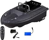 ERSINIAN Barco de Pesca RC Inteligente de Alta Velocidad C18 500M luz Nocturna Doble Crucero de Velocidad Fija Control de alimentación automático Barco de Cebo RC