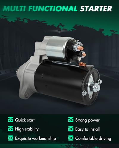 Image of SCITOO Starter Motor fit for Porsche for 911 3.4L 1999-2001,for Porsche for 911 3.6L 2004-2008,for Porsche for 911 3.8L 2005-2008 Replacement Starter 17804