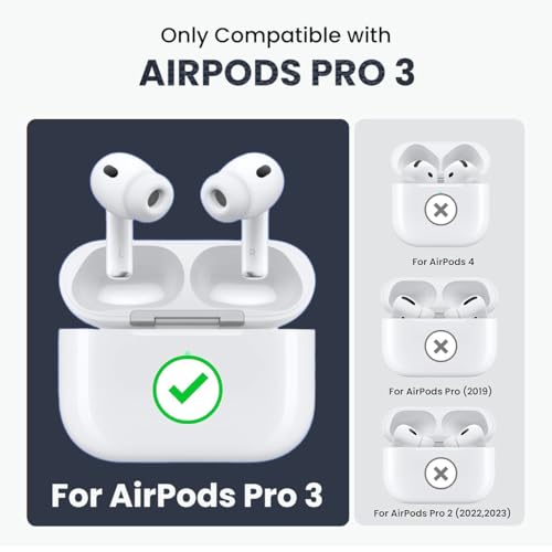 Image of ZORBES Compatible with Airpod Pro 3, TPU Earbud Charger Box Cover, Fashion Orange Lychee Pattern Anti-Scratch Protective Case Cover with Lanyard, Travel Earbud Case Cover
