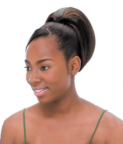 Freetress Braids YAKY WRAP 9'' - Shake N Go Drawstring Ponytail for KIDS #4 Med. Brown