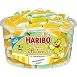 Inhalt pro Dose 150 Stück Haribo Honigmelonen, (1 x 1050 g Dose)