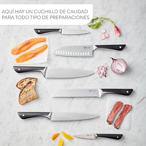 Tefal Jamie Oliver Kitchen Knives Set 5 Pieces Knife Block German Stainless Steel K267S556 Black