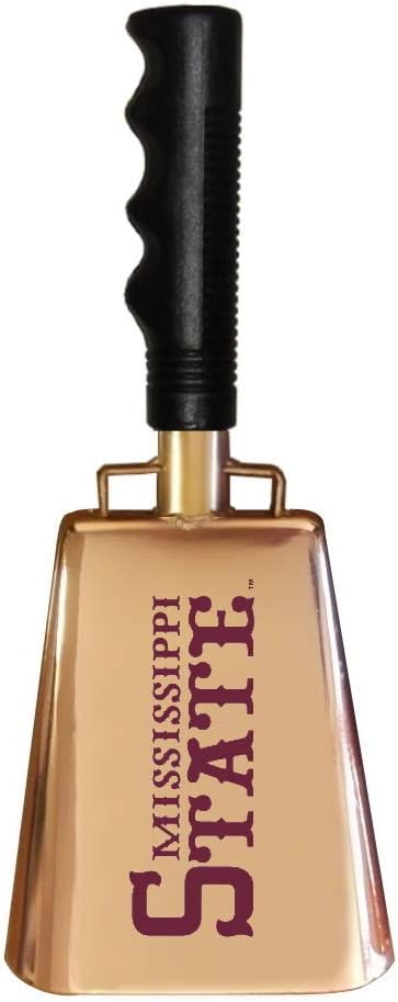 10 inch copper plated cowbell with baseball-style logo