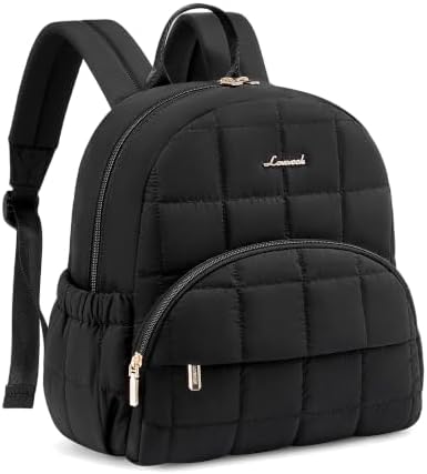 LOVEVOOK Rucksack Damen Klein Elegant Cityrucksack Puffer Tagesrucksack | Kleiner Damenrucksack, Leichter Gesteppter Schultasche, Mini Casual Daypack Backpack Women für Arbeit Schu