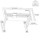 AnthroDesk Sit to Stand Height Adjustable Programmable Standing Desk Workstation with Table Top (Black)