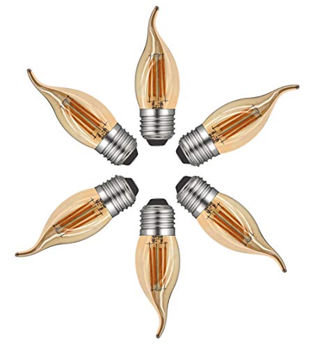 RANBOO Glühbirne Kerze E27 Vintage 4W Cover