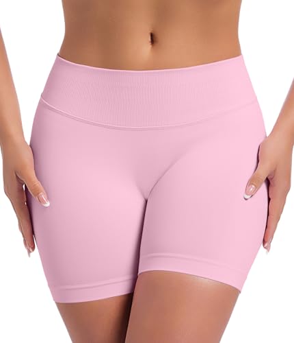 OVESPORT 3 Pack Seamless Women Workout Shorts Scrunch Butt Lifting Gym Booty Biker Shorts3