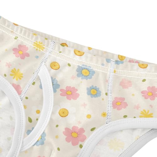 KLL Polka Dots and Tender Chamomile Flowers Toddler Boys Comfort Training Underwear Cute Children Panties4