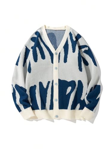 men's pullover sweaters Button Front Knit Cardigan