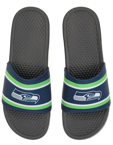 Image of FOCO NFL Team Printed Slide Sandals - Officially Licensed Football Fan Footwear for Comfort & Style
