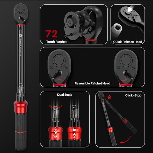 XEIMILE 3-Piece Click Torque Wrench Set