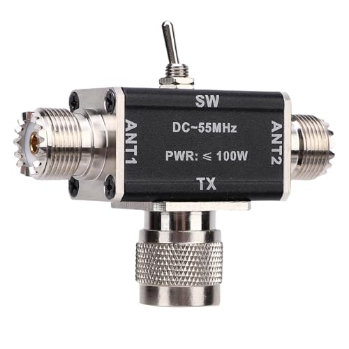 Interruptor coaxial de 2 vías Jeffergarden con conectores M hembra y selector 0-55 MHz 2