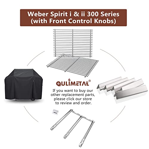 Qulimetal 304 Stainless Steel 7639 Cooking Grates For Weber Spirit 300 And Gs4 Spirit Ii 300 Series, Spirit 700, Genesis Silver B & C, Genesis Gold B & C, Genesis Platinum B & C, Genesis 1000-3500 #TOP6