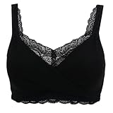 Die 10 besten Unterwäsche & Dessous Mastektomie BHs Oktober 2025 Platz 8 LRSSMB 2025 SPITZEN-BH PROTHESE TASCHEN-POST-OP-BH MASTEKTOMIE-BHS FOR FRAUEN BRUSTPROTHESE TASCHEN KABELLOSE BHS TÄGLICHES BRALETTE(BLACK,L)