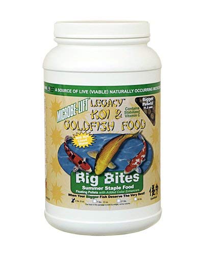 MICROBE-LIFT MLLBBXL Big Bites Fish Food Pellets for Ponds, Water Gardens, and Fountains, for Large Live Goldfish and Koi, 16.75 Pounds