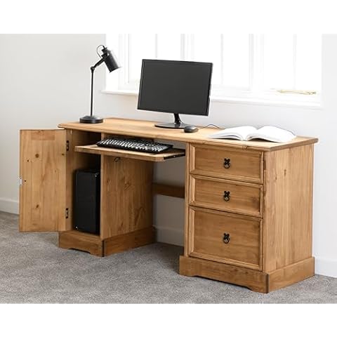 Seconique Corona Computer Desk with Drawers Cover