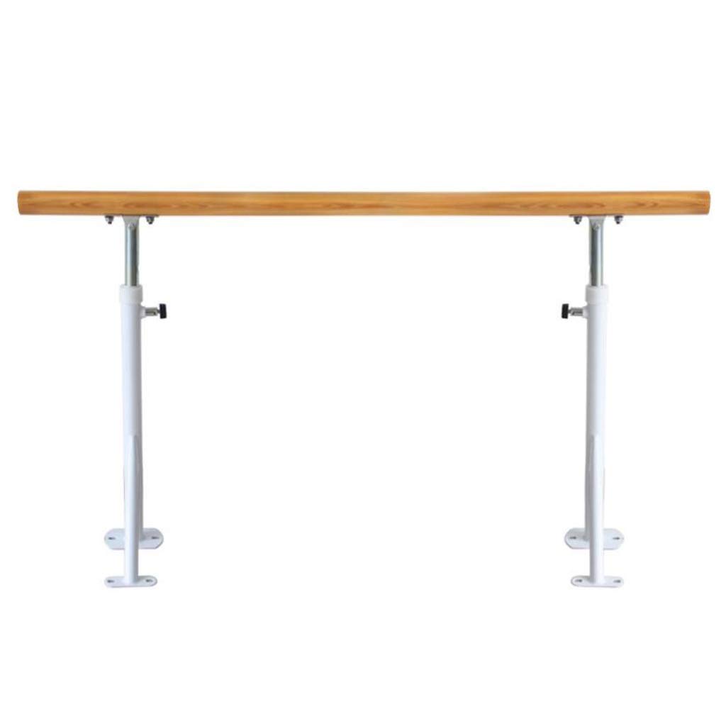 ZHANGshouf Ballet Barre Freestanding, Ballet Bar Adjustable Floor Dance Bar Stretching Stable Double Fastening Fitness White