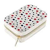 Photo Gallery bold dots doppio strato portatile da viaggio mini gioielli caso display storage holder scatole Photo Gallery bold dots doppio strato portatile da viaggio mini gioielli caso display storage holder scatole