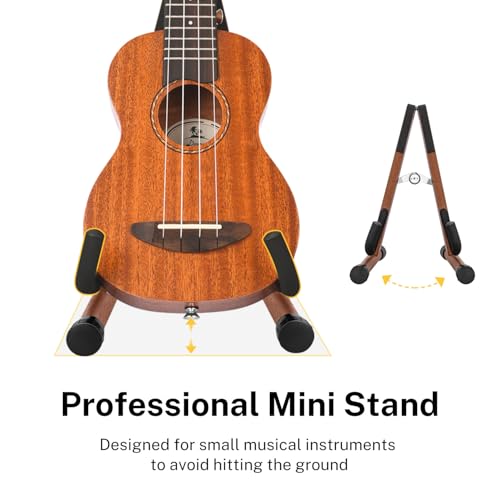image for Donner Wood Ukulele Stand Mini Guitar Stand for Violin, Hush Guitar, M