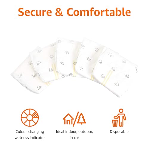 image for Amazon Basics Male Dog Diapers, 30 Count, X-Small, Ultra Absorbent Dis