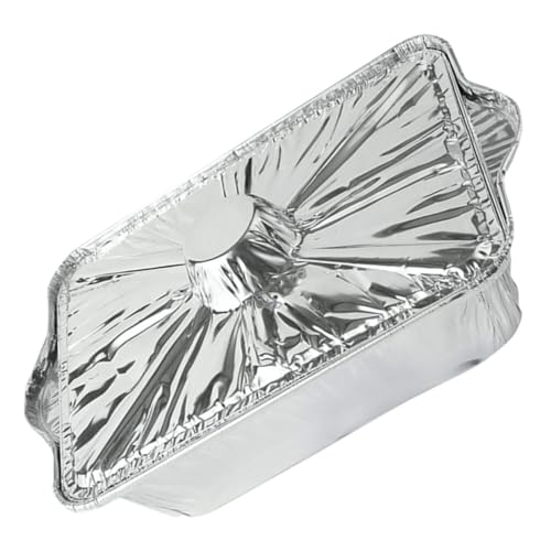 OSOLADY 蓋付き使い捨てアルミホイルパン 耐熱調理用ティンフォイルポット キャンプ バーベキュー 家用ベーキングトレイ 多用途収納可能