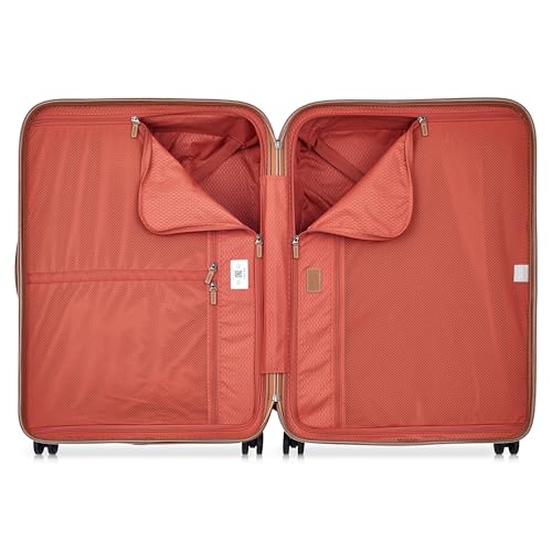 Image of DELSEY PARIS Chatelet Air 2.0 Checked Suitcase 28 Inch Large, Hardside Polycarbonate Luggage, Dual-Density Spinner Wheels, TSA Lock, Navy Blue