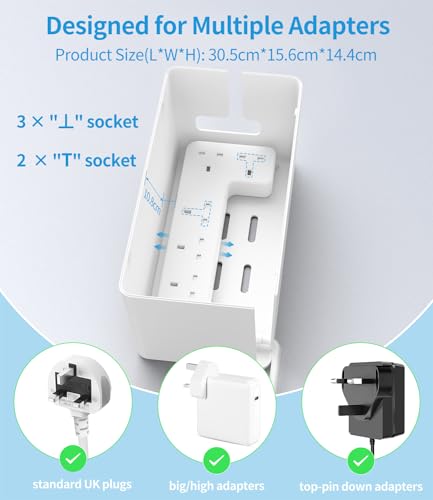 Multiprise 4m avec USB C et 5 prises blanc discret