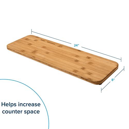Tabla de cortar rectangular de bambú 24x8 pulgadas miniatura 6