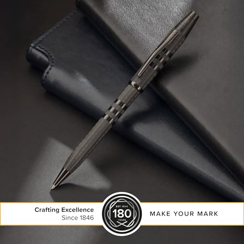Image of Cross Century II Midnight Black with Polished Midnight Black PVD Appointments Refillable Ballpoint Pen - Medium Point, Black Ink, Presented in a Luxury Gift Box