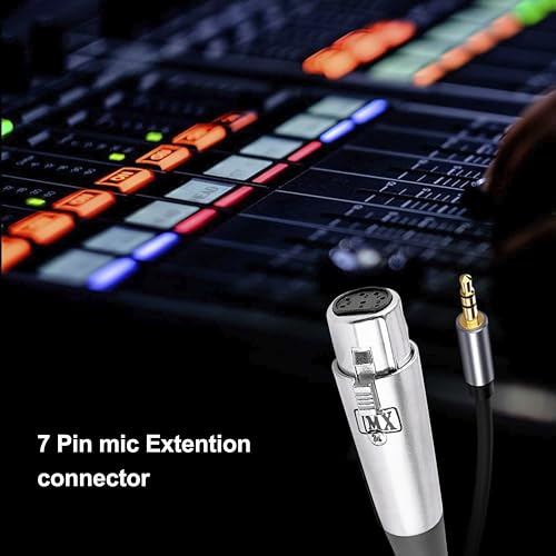Image of MX 3 Pin XLR Microphone pin Pure Copper Nickel Plated Pins1 for High Conductivity microphone (7-Pin Female XLR connector, Pack of 1, Female Connector)