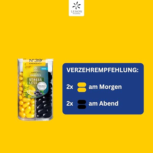 Original Bachblüten N°39 Emergency Stressless Tag & Nacht Dragees 2x 44 g nach Dr. Bach von Lemon Pharma, Vegan