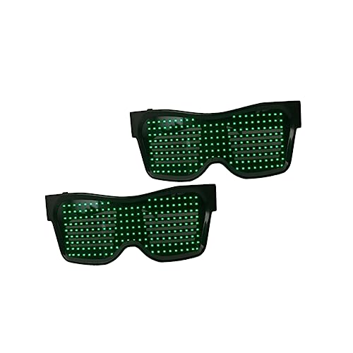 Lunettes lumineuses LED dynamiques de fête sans fil avec motifs vibrants Homoyoyo