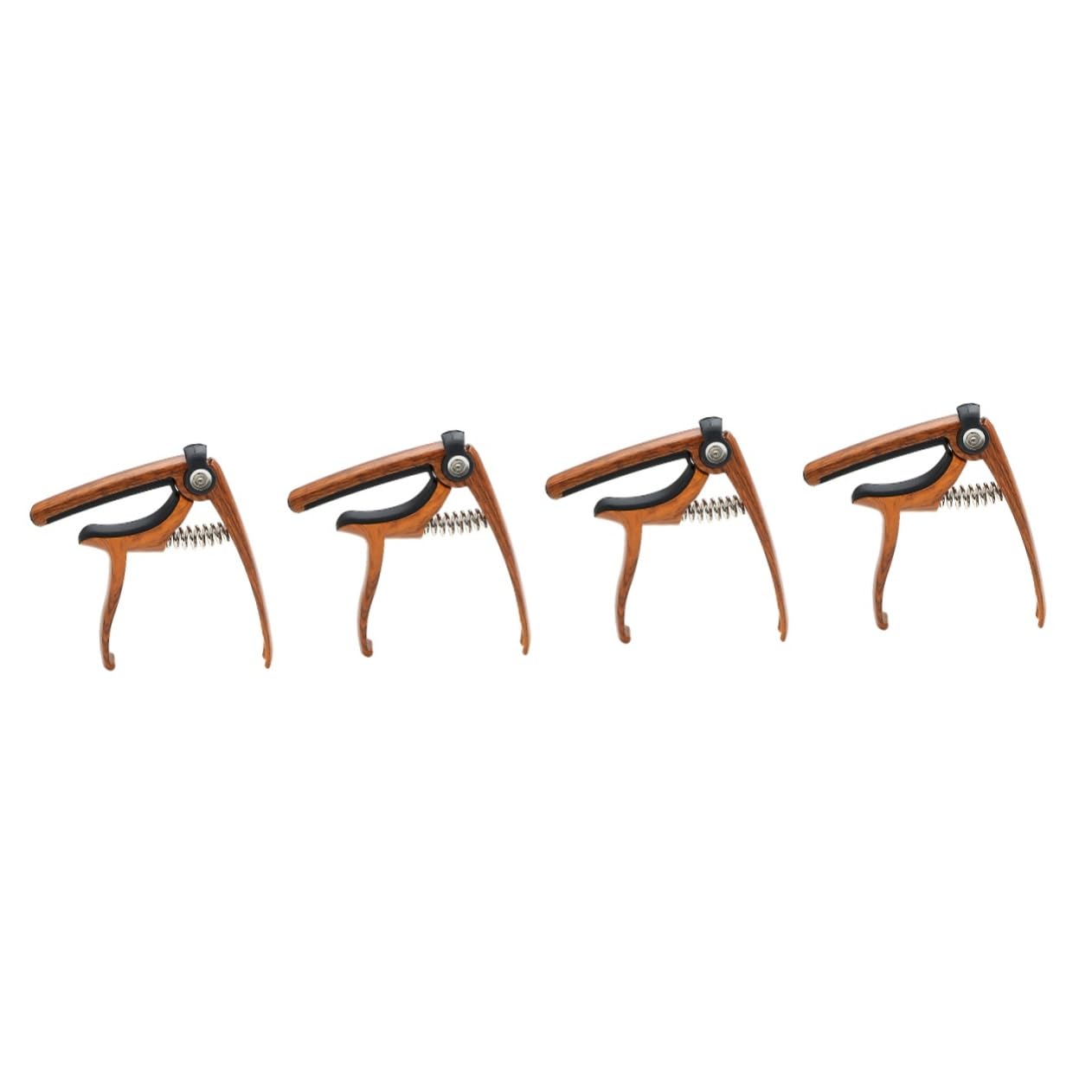 Toddmomy 4pcs Adjustable Guitar Capo for Acoustic Electric Instruments Durable Lightweight and Stylish Accessory for Guitarists and Ukulele Players