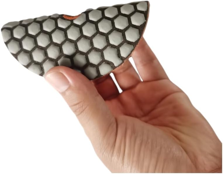 Dry Diamond Polishing Pads Set 7 pcs for Granite Marble Quartz Stone Countertop Tiles 4 Inch 50-3000 Grit