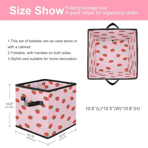Placard encombré ? Boîte de rangement pliable fraise pour vêtements - 3