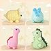 Crochet Kit for Beginners, Beginner Crochet Kit for Adults with Step-by-Step Video Tutorials, DIY Crochet Animal Kits Knitting Supplies, 4 Pack Dinosaurs (40%+ Yarn)
