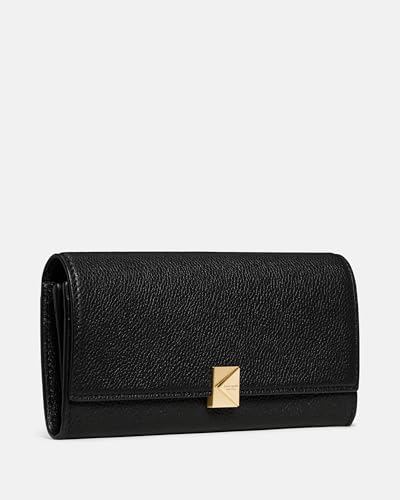 Image of kate spade new york Deco Pebbled Leather Large Flap Wallet